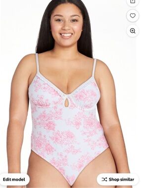 Pink Floral One-Piece Bodysuit